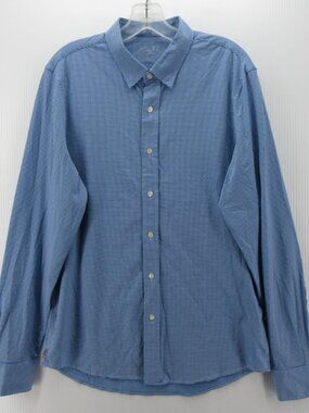 Rhone Shirt Medium Performance Gingham Plaid Button Up Stretch Woven